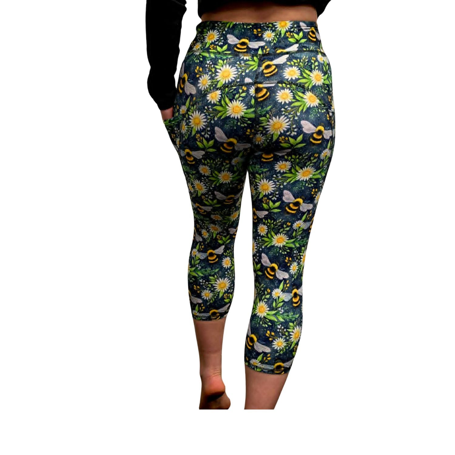 Funky Fit SCULPT Yoga Capri Leggings - Bumblebee