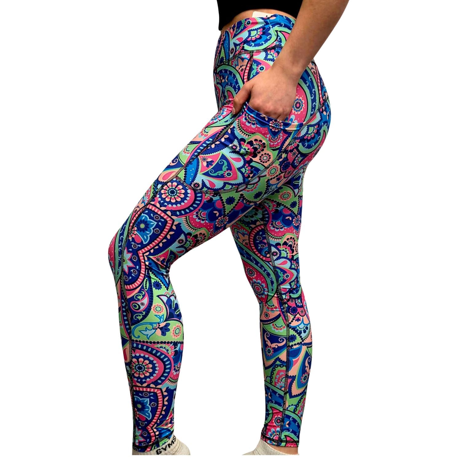 Funky Fit SCULPT Yoga Full Length Leggings - Paisley Passion