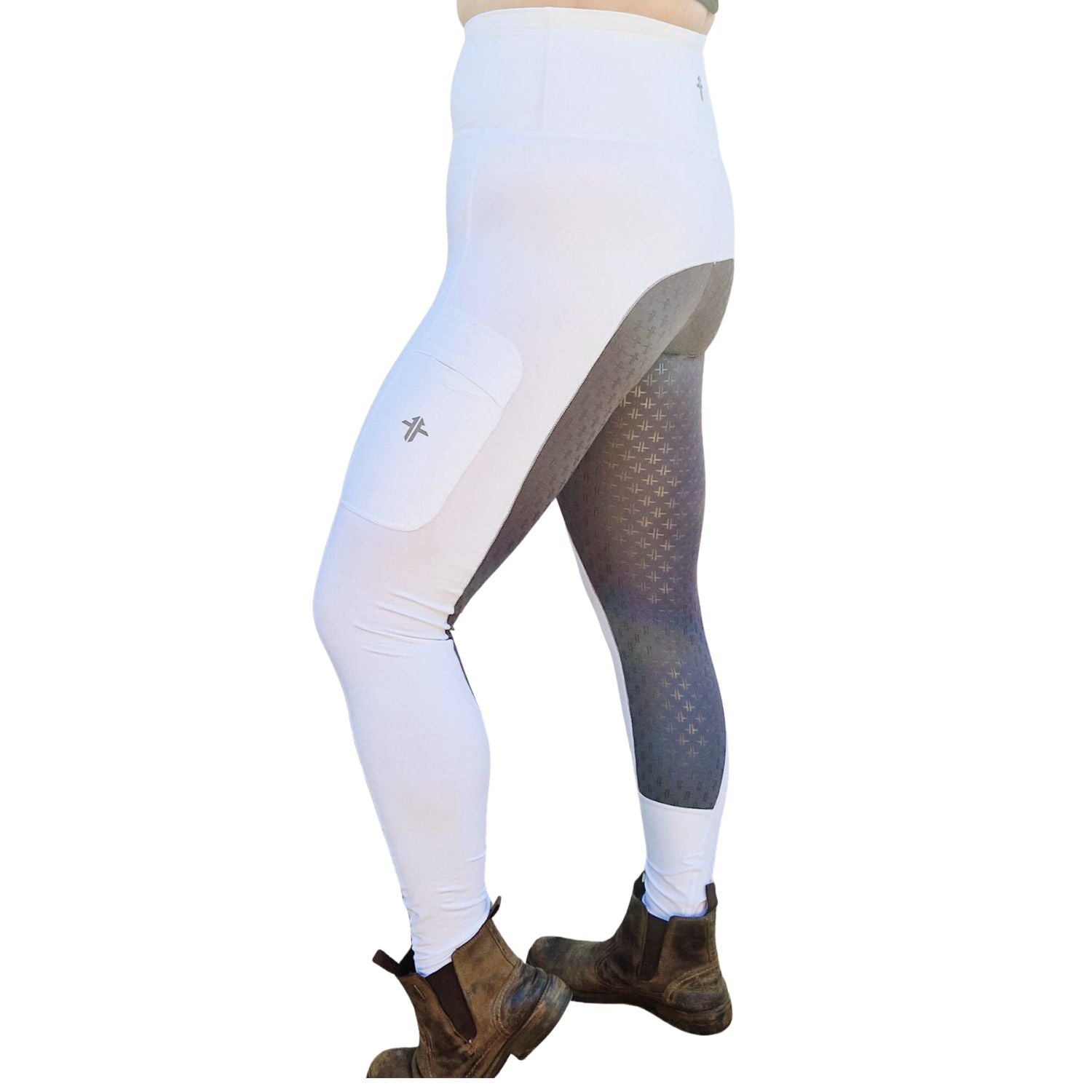 Funky Fit Performance Pull On Breech - White & Grey