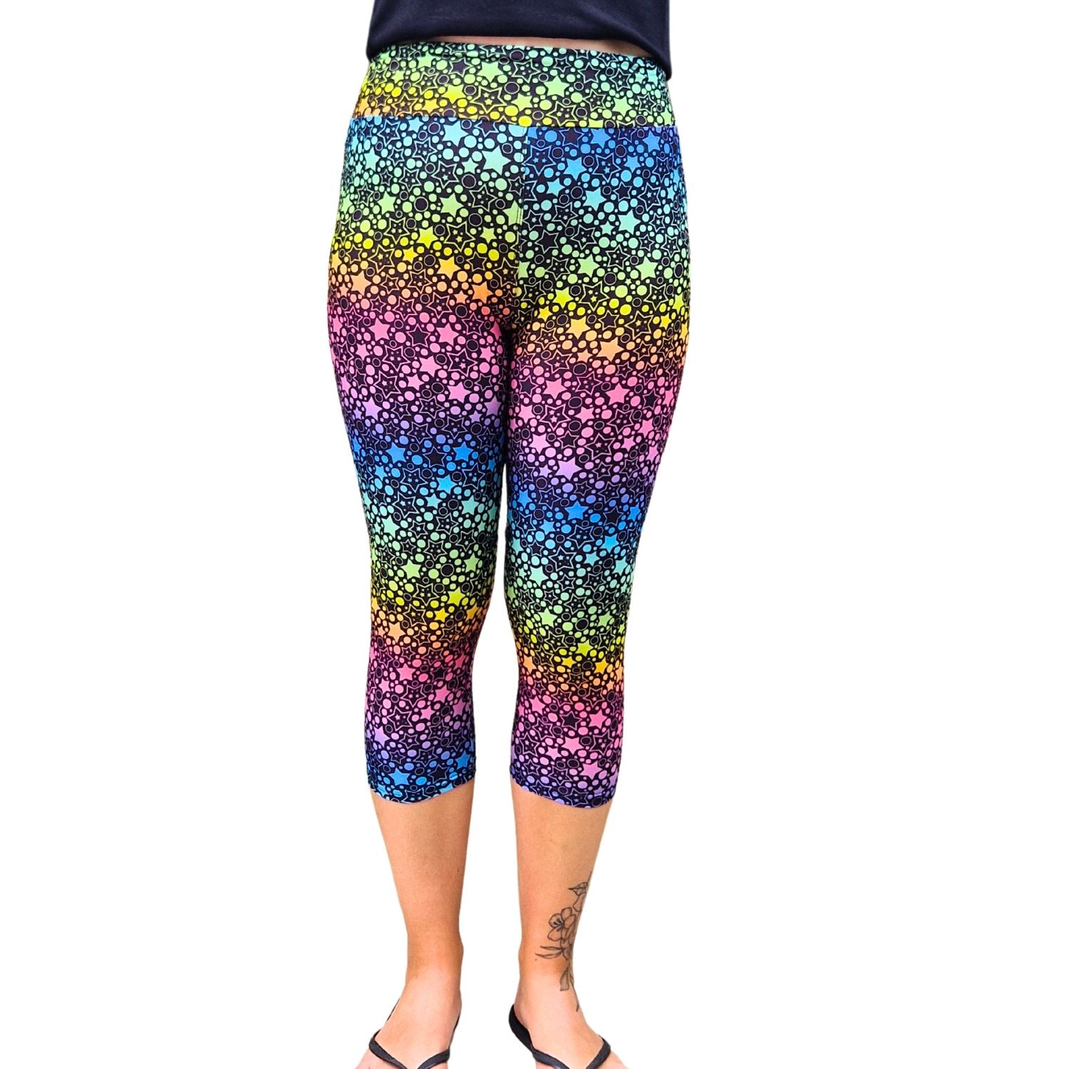 Funky Fit 24/7 Capri Leggings – Sparkle Stars