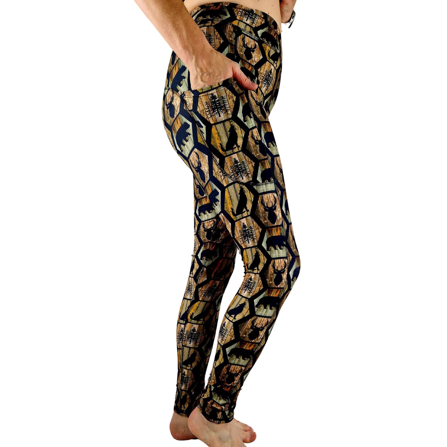 Funky Fit SCULPT Yoga Leggings - Winter Carvings