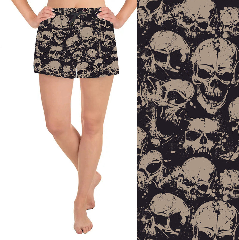 Funky Fit Loose Fit Shorts - Dark Skulls