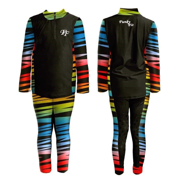 Funky Fit Rainbow Zebra Jodhpurs