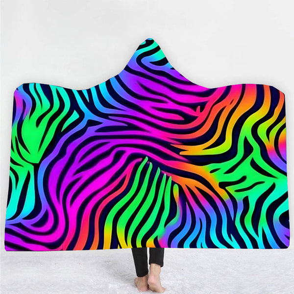 Snuggly Blanket  - Neon Zebra - Pre Order