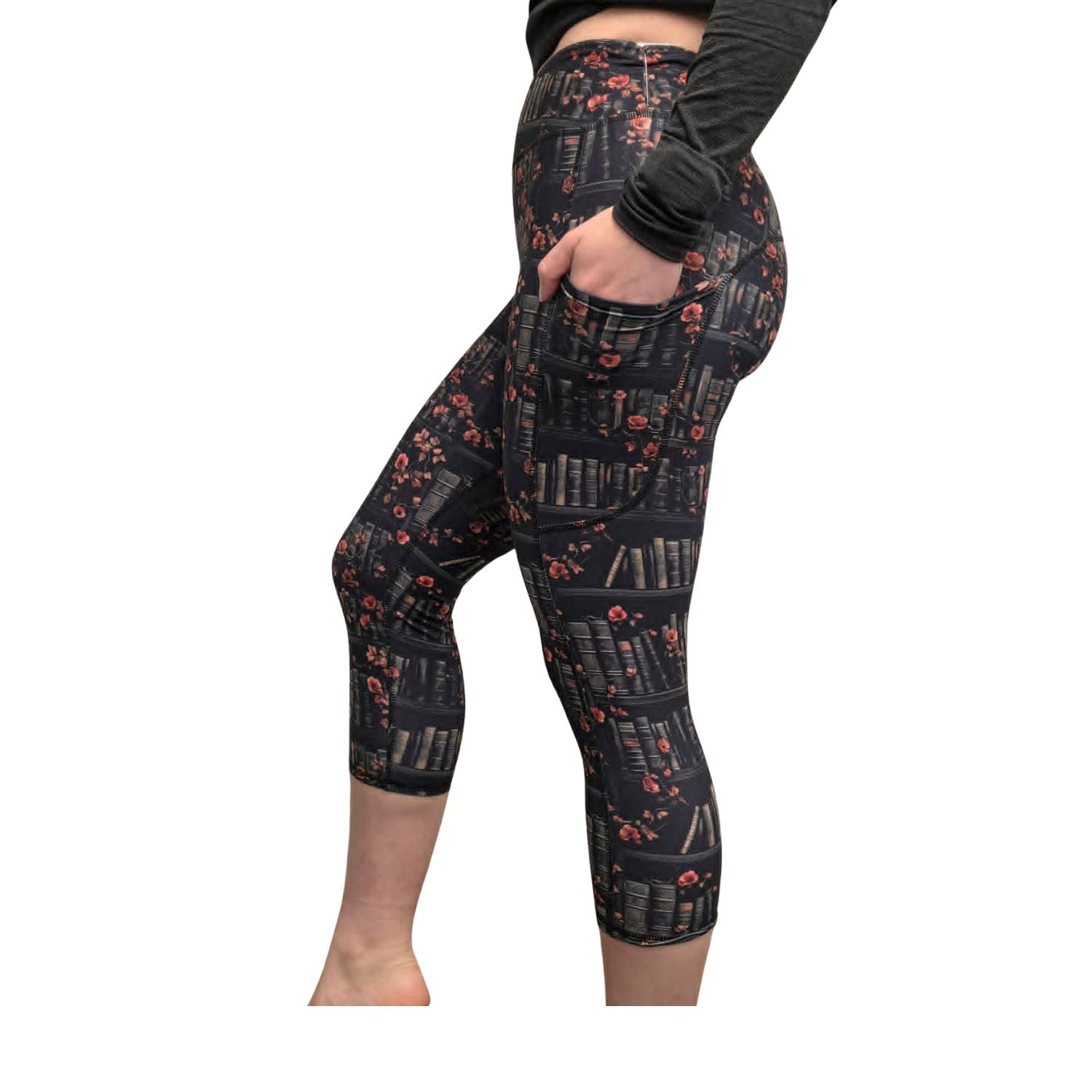 Funky Fit SCULPT Yoga Capri Leggings - Book Lovers Paradise