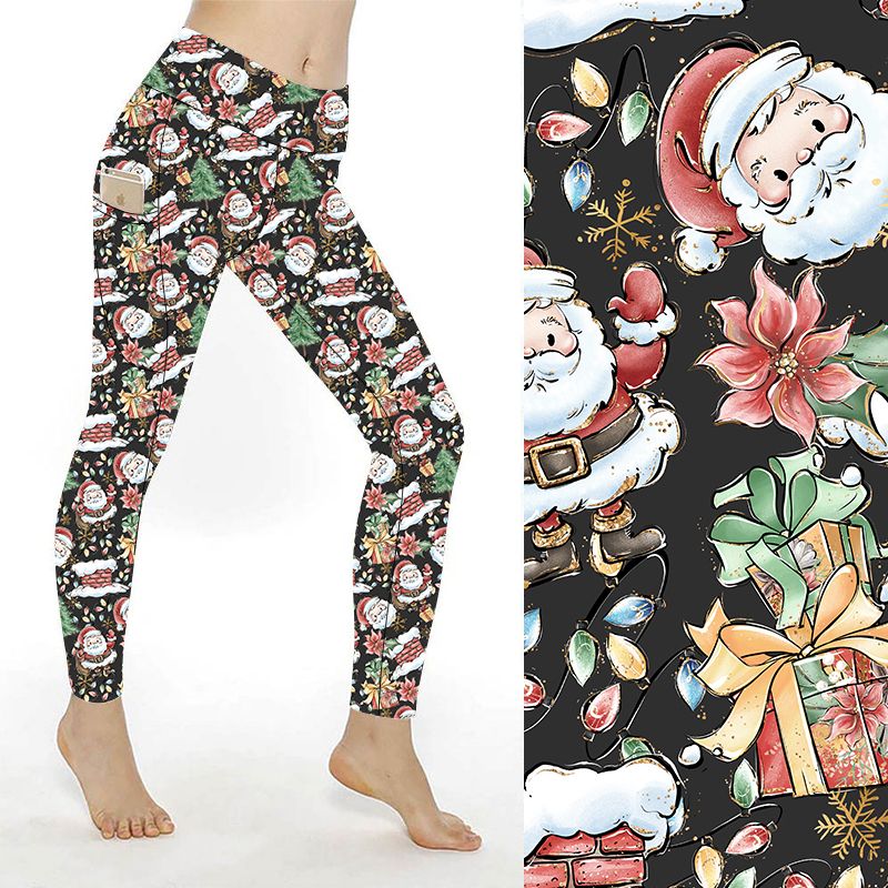 Funky Fit  SCULPT Yoga Leggings - Jingle Fun