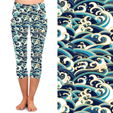 24/7 Capri Leggings – White Waves