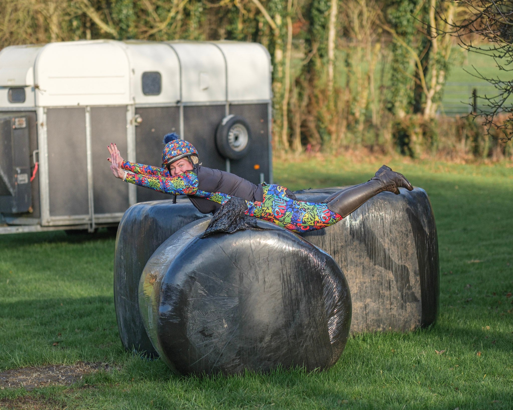Funky Fit Graffiti Base Layers- Equestrian