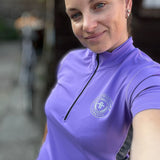 Team Short Sleeved Base Layer - Grape Soda & Grey