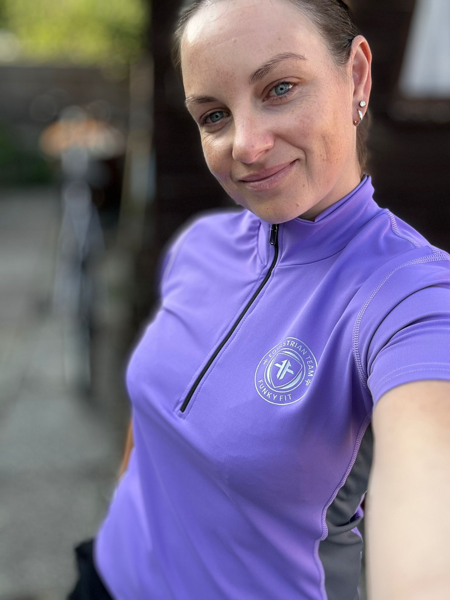 Team Short Sleeved Base Layer - Grape Soda & Grey