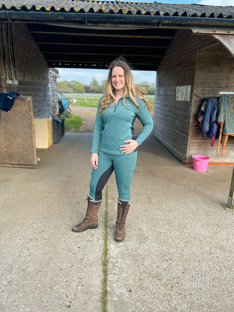 Funky Fit Performance Pull On Breech - Sage & Black