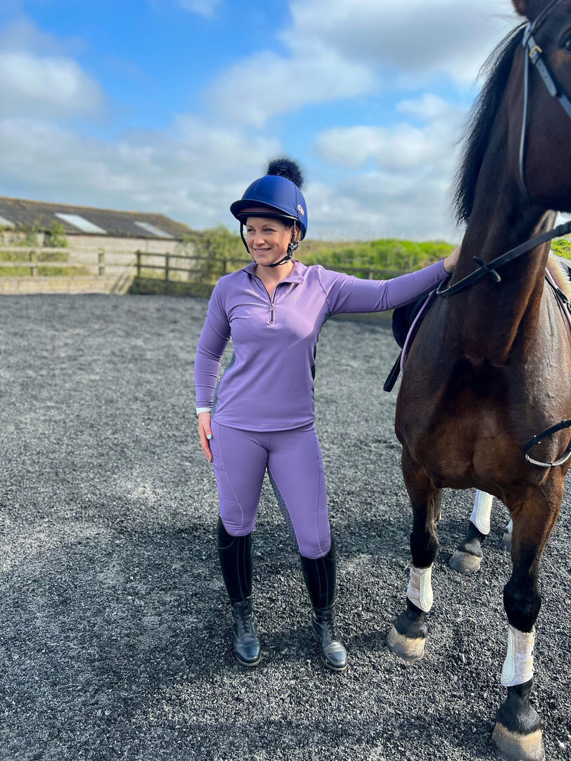 Funky Fit Performance Pull On Breech - Lilac & Grey