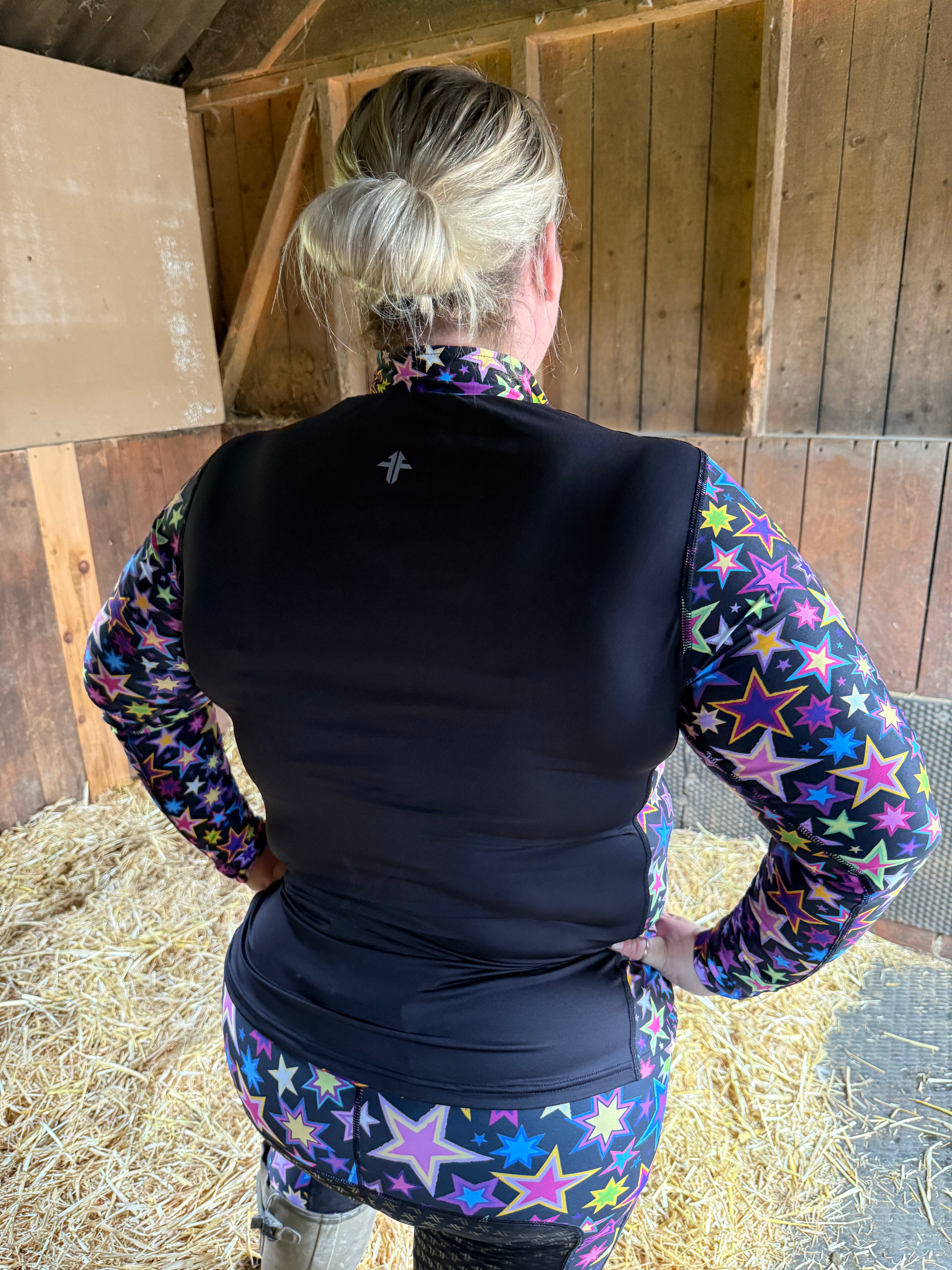Funky Fit Neon Stars Base Layers- Equestrian