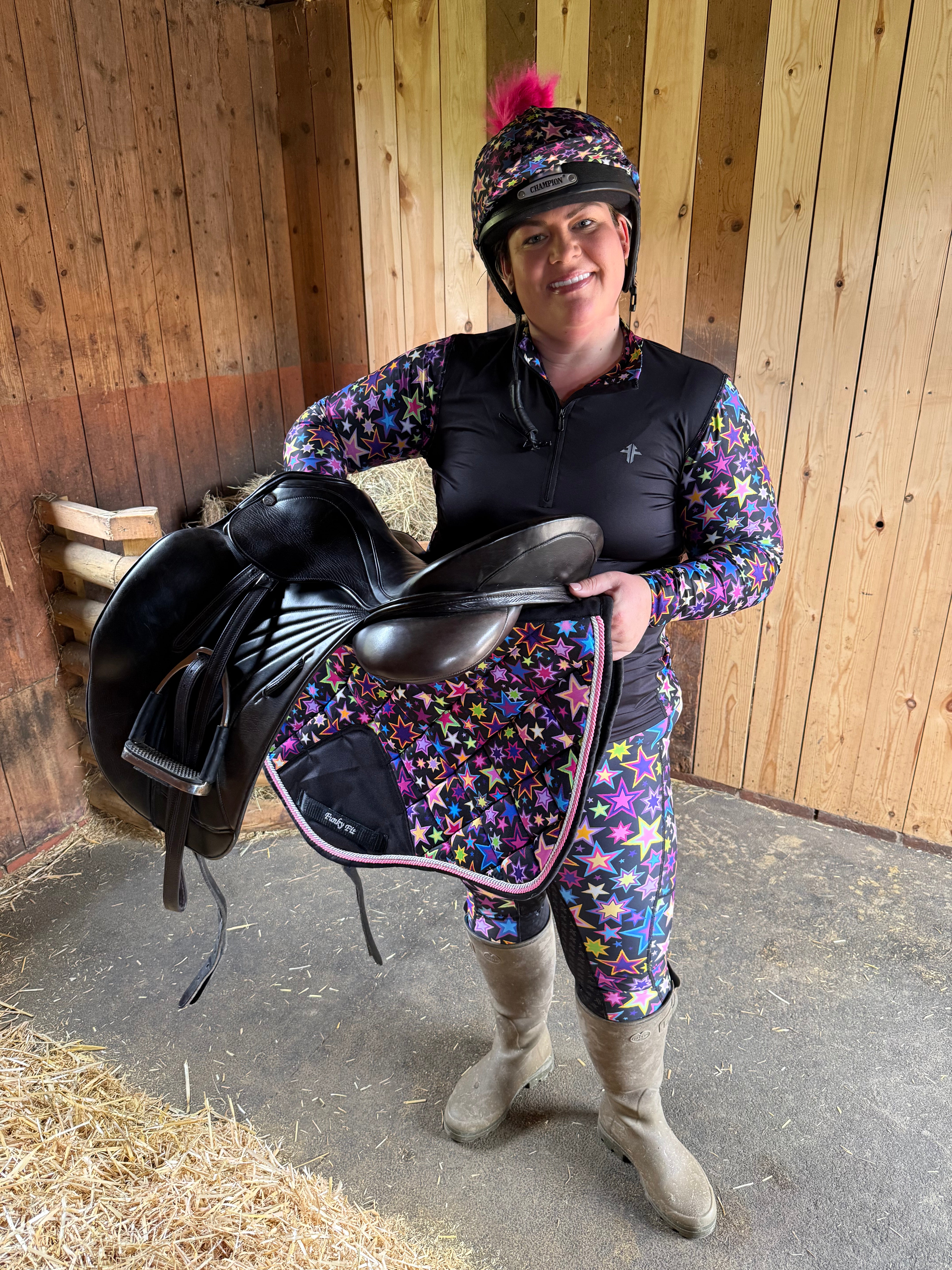 Funky Fit Neon Stars Jodhpurs- Equestrian