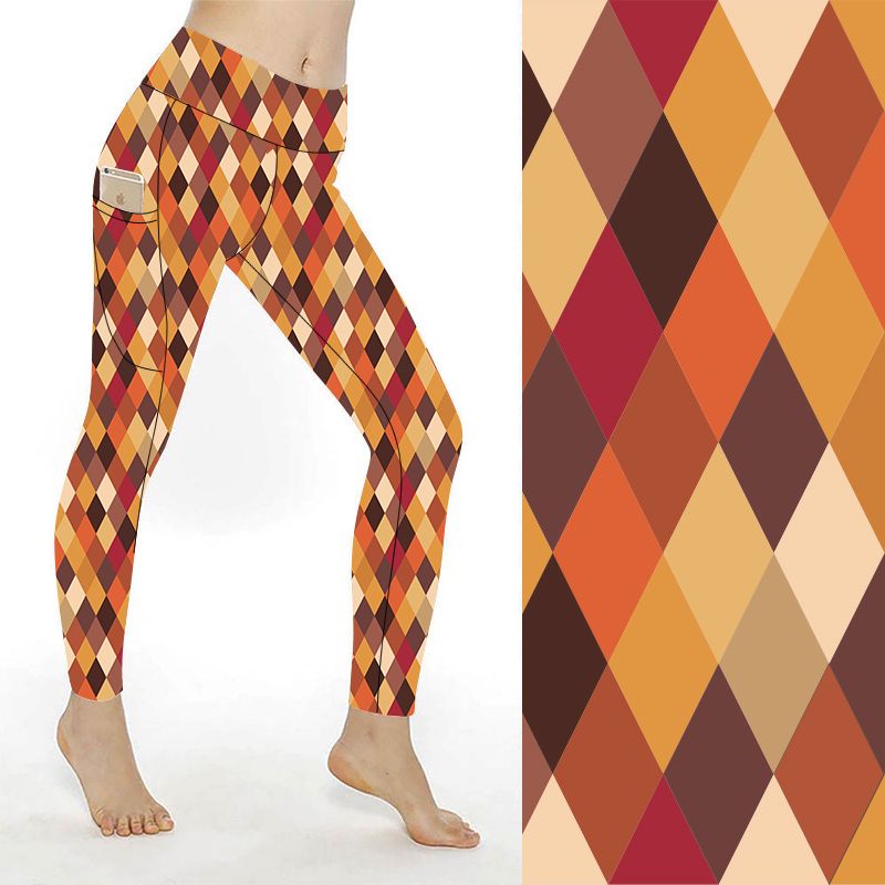 SCULPT Yoga Full Length Leggings - Harliquin Autumn