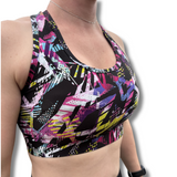 H.I. Racer Sports Bra - Life in Abstract - PRE ORDER