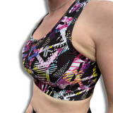 H.I. Racer Sports Bra - Life in Abstract - PRE ORDER