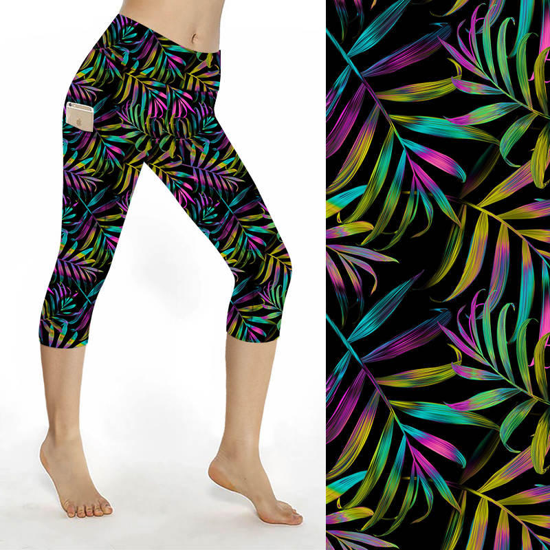 SCULPT Yoga Capri Leggings – Majestic Palms