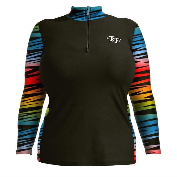 Funky Fit Equestrian - Rainbow Zebra Baselayer