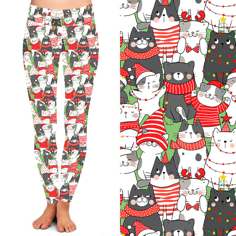 Funky Fit 24/7 Leggings – Kitty Xmas