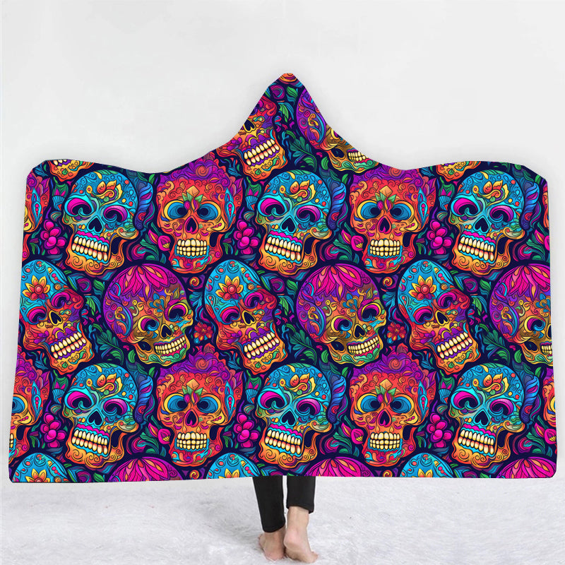 Snuggly Blanket  - Colourful Skulls - Pre Order