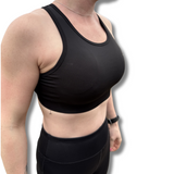 H.I. Racer Sports Bra - Black - PRE ORDER