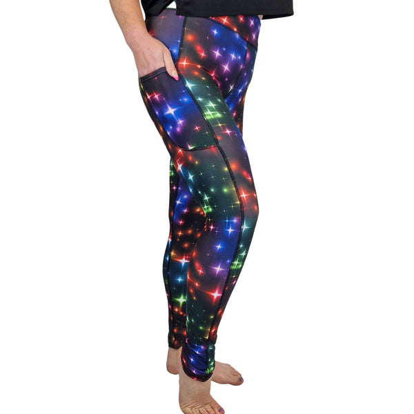 SCULPT Yoga Leggings- Rainbow Sparkle