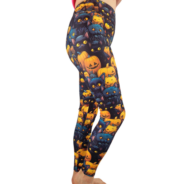 24/7 Leggings – Pumpkin Cats