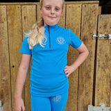 Team Short Sleeved Base Layer - Sky (Adult & Kids)