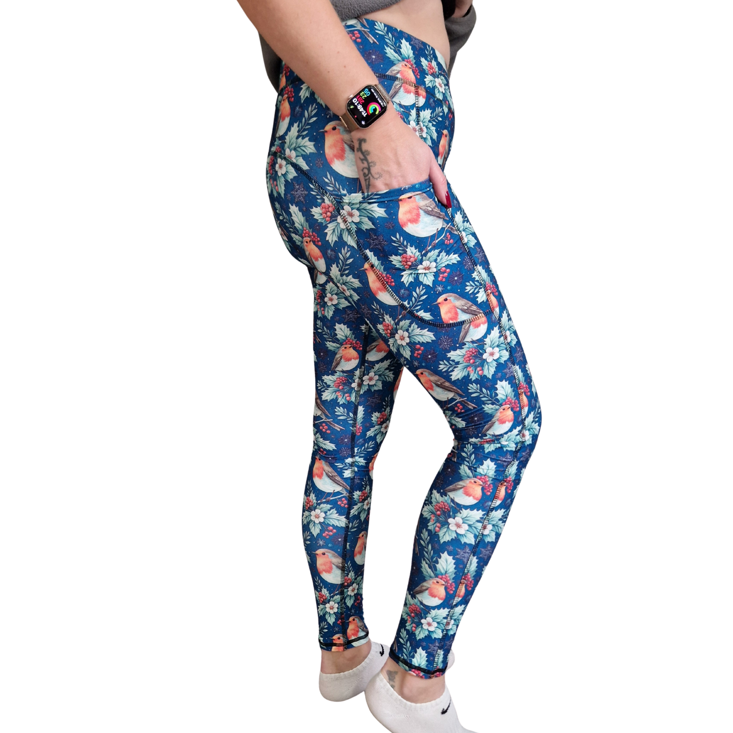 SCULPT Yoga Full Length Leggings - Robin’s Winter Song