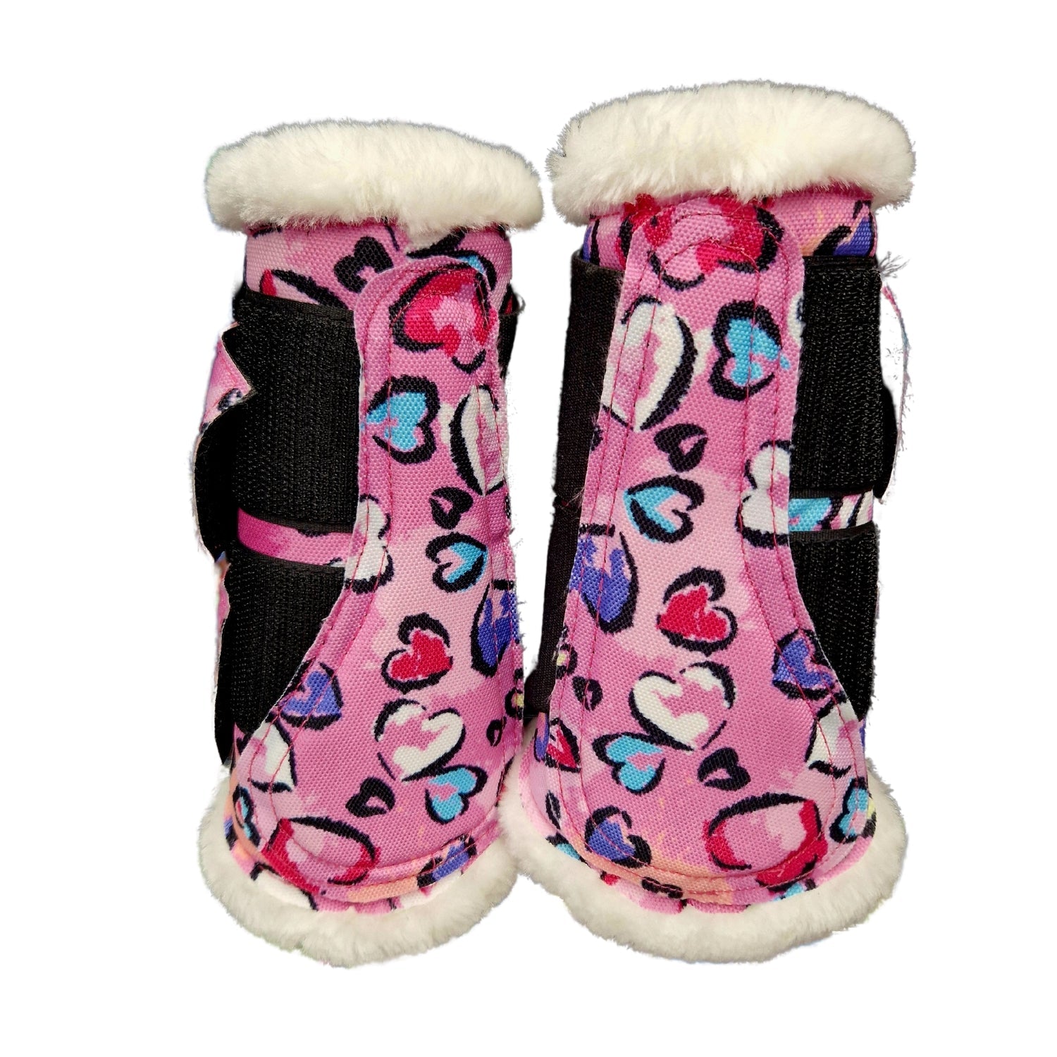 3pcs Offer - Close Contact Pad, Fly Veil & Brushing Boots - Pink Passion