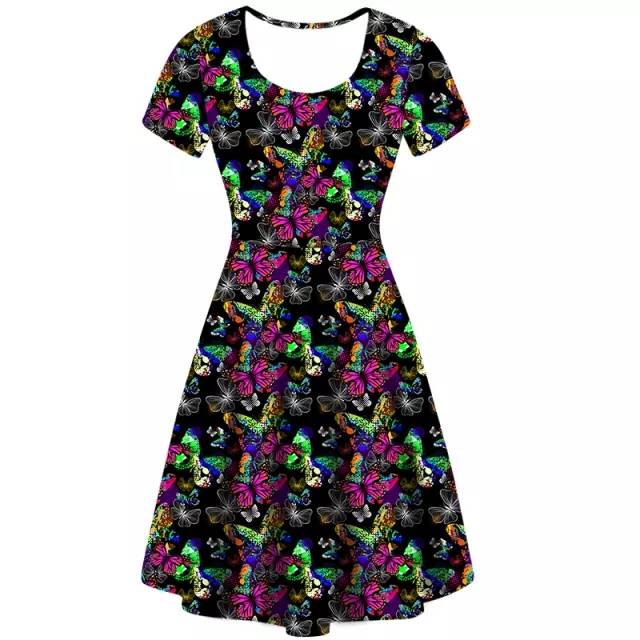 Funky Fit Vintage Skater Dress Butterfly Dances