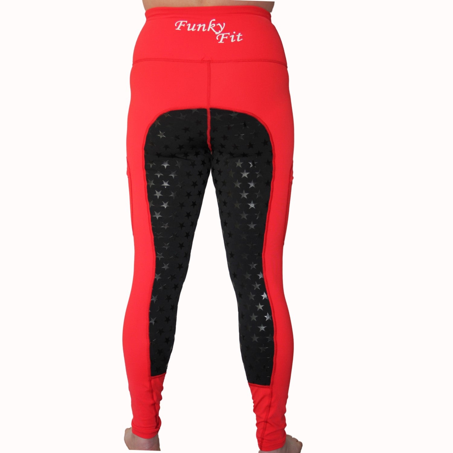 Funky Fit Equestrian Winter Lined Jodphurs - Red