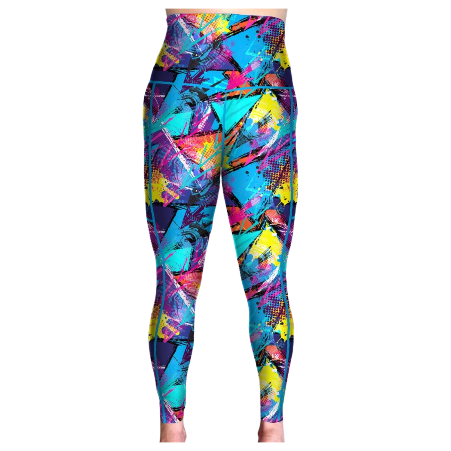 Funky Fit HI Gym Leggings- Retro Pop