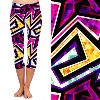 Funky Fit 24/7 Capri Leggings – Amazing Aztec