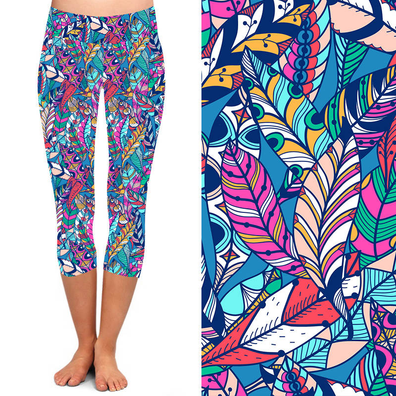 Funky Fit 24/7 Capri Leggings – Banana Feathers