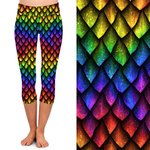 Funky Fit 24/7 Capri Leggings – Rainbow Dragon