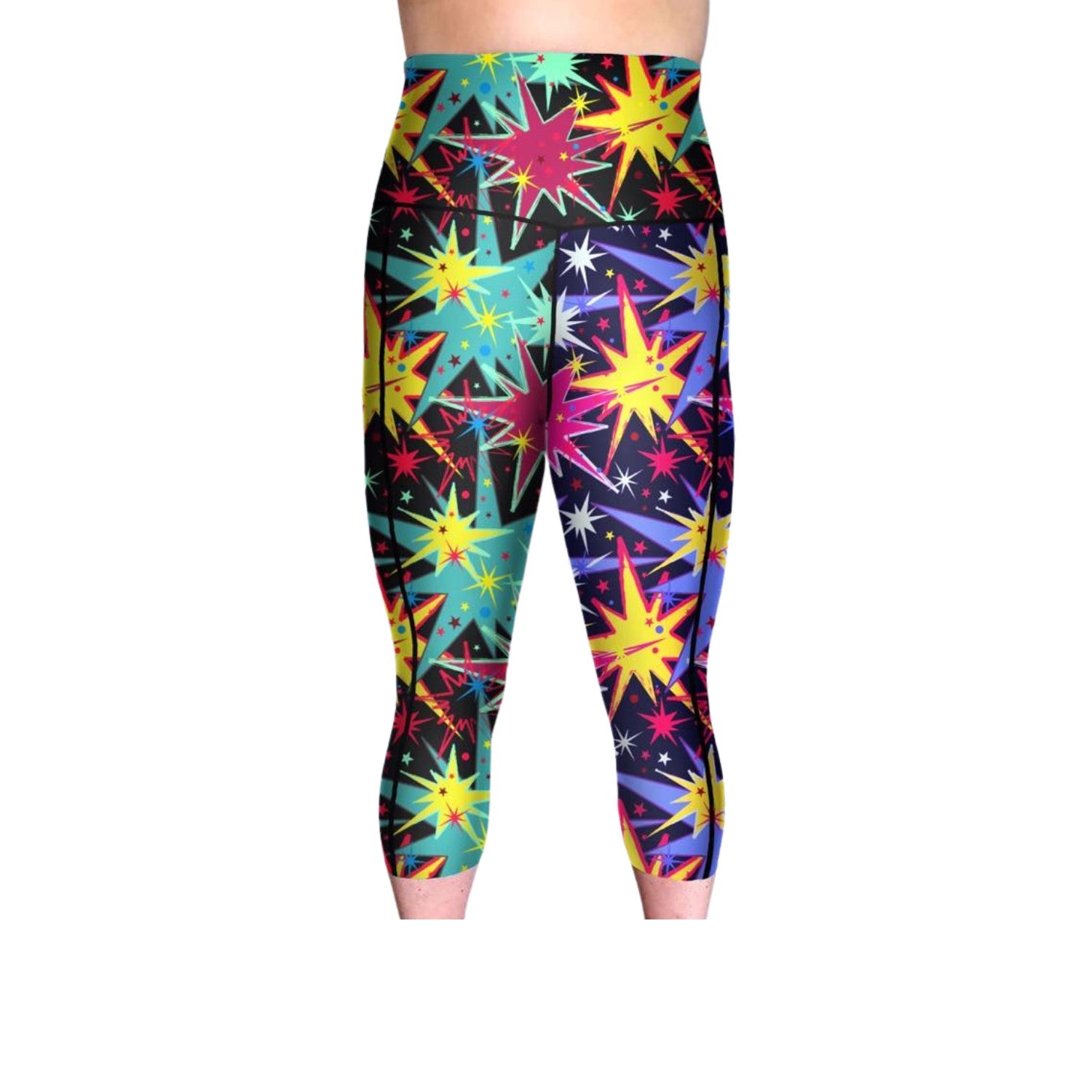 Funky Fit HI Capri Gym leggings- Explosive Duo