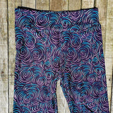 Funky Fit 24/7 Biker Shorts - Swirls of Roses
