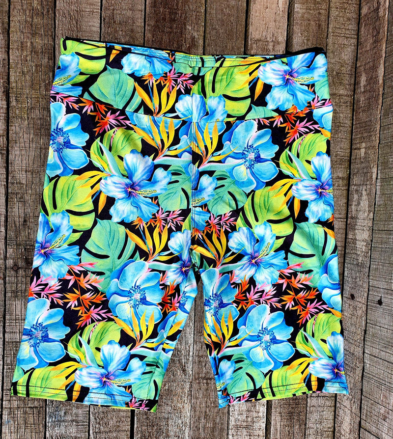 Funky Fit 24/7 Biker Shorts - Tropical Flowers