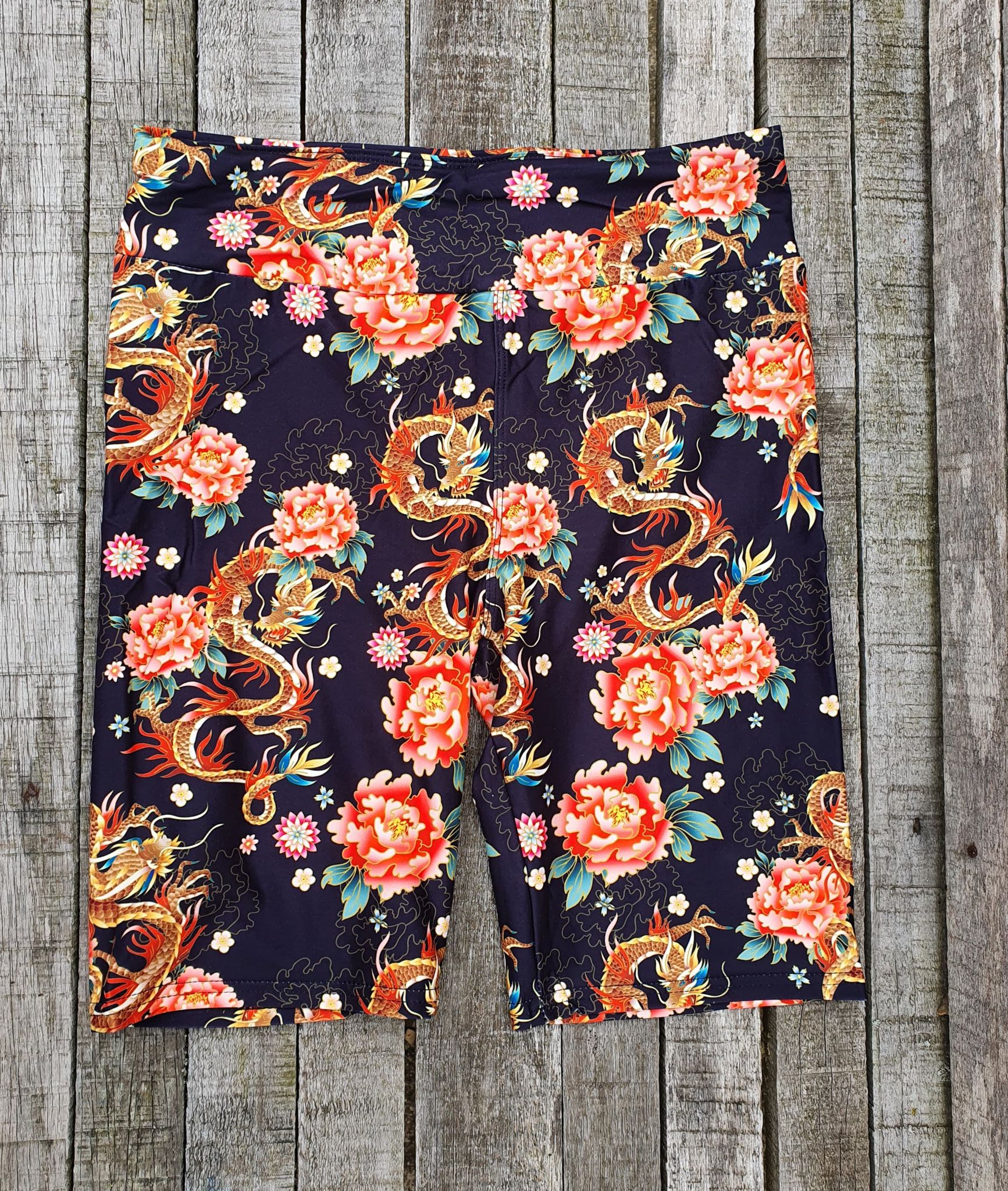 Funky Fit 24/7 Biker Shorts - Orient Dragon