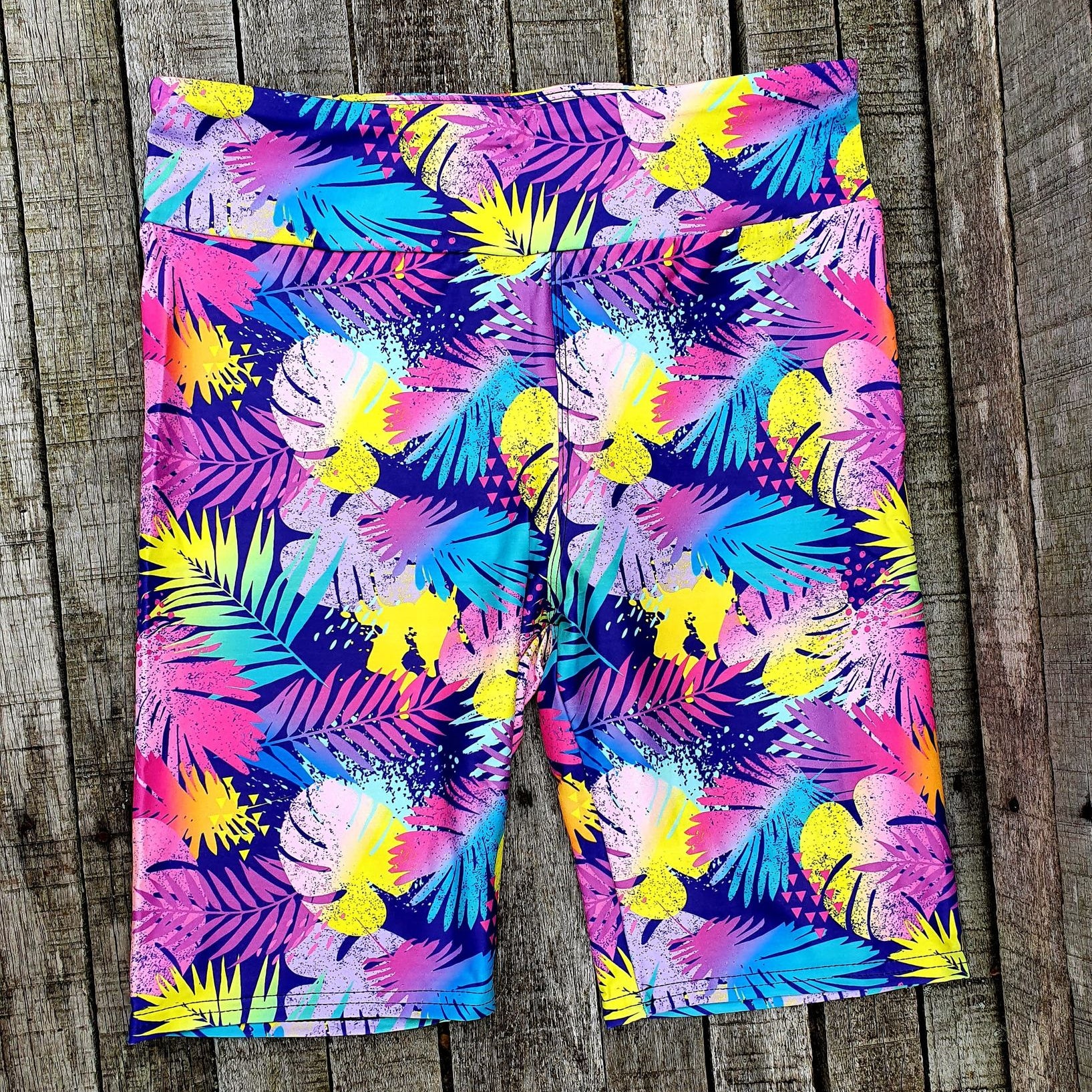 Funky Fit 24/7 Biker Shorts - Hawaiian Tropics
