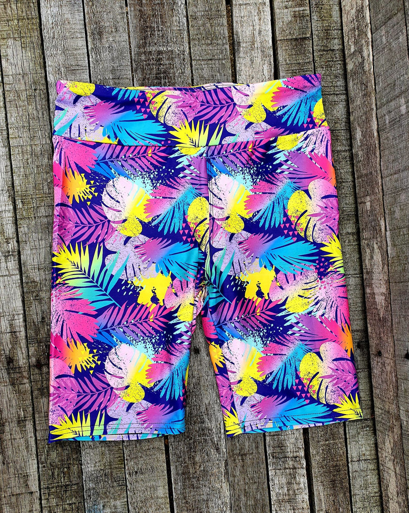 Funky Fit 24/7 Biker Shorts - Hawaiian Tropics