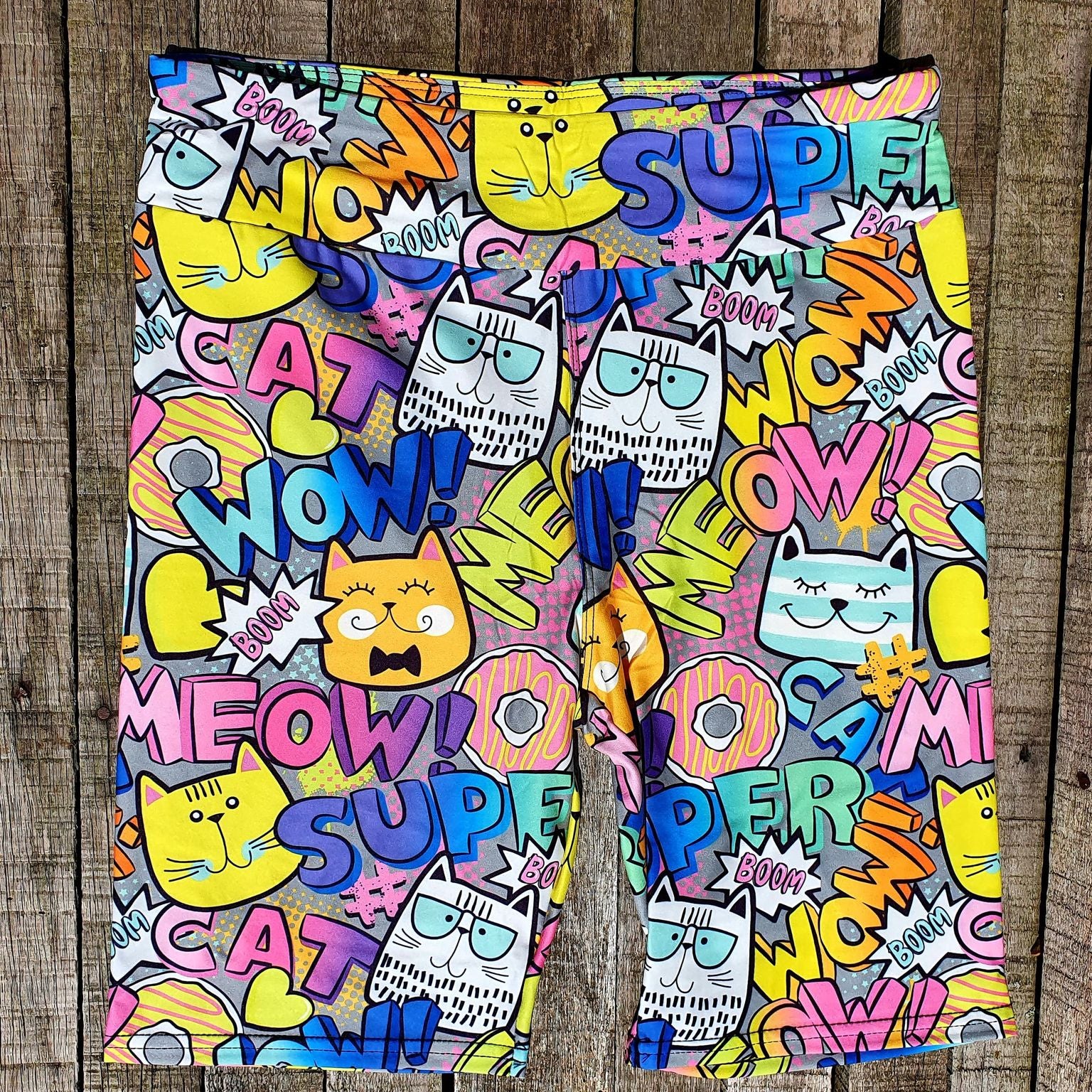 Funky Fit 24/7 Biker Shorts - Chatty Cats