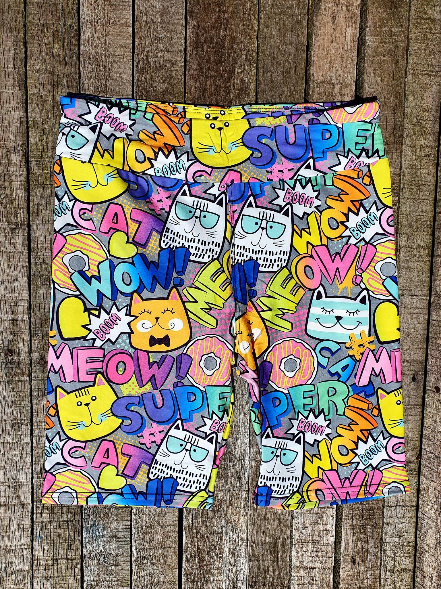 Funky Fit 24/7 Biker Shorts - Chatty Cats