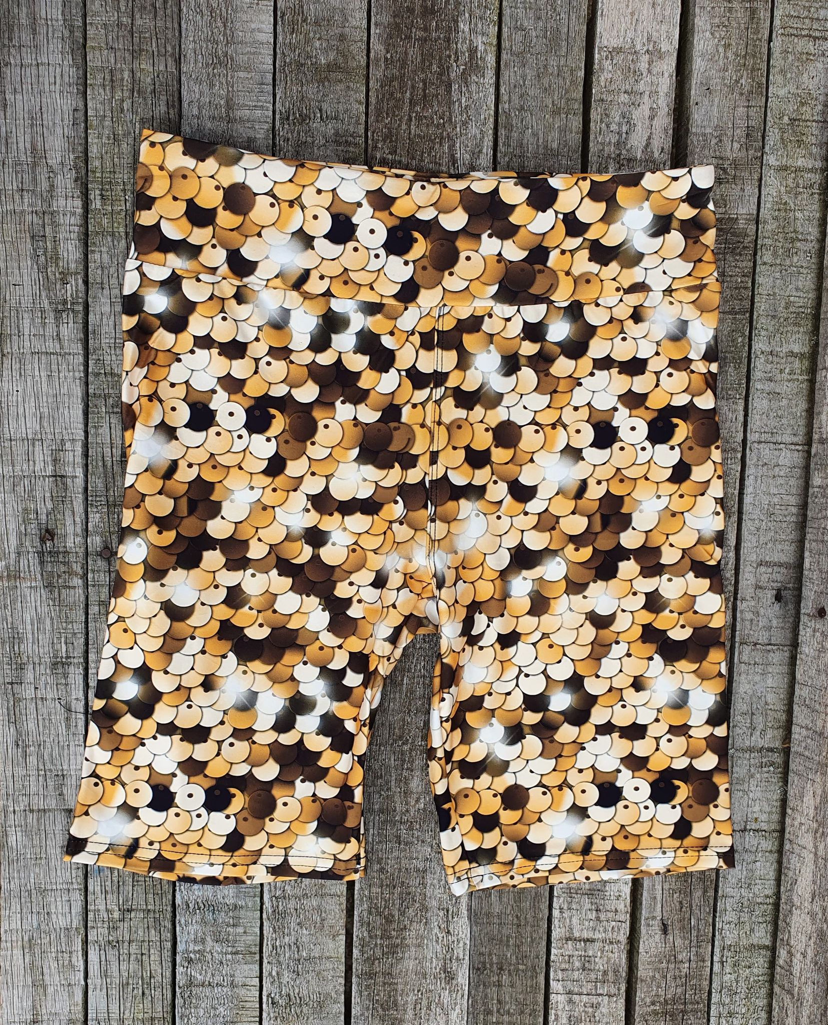 Funky Fit 24/7 Biker Shorts - Glitz in Gold