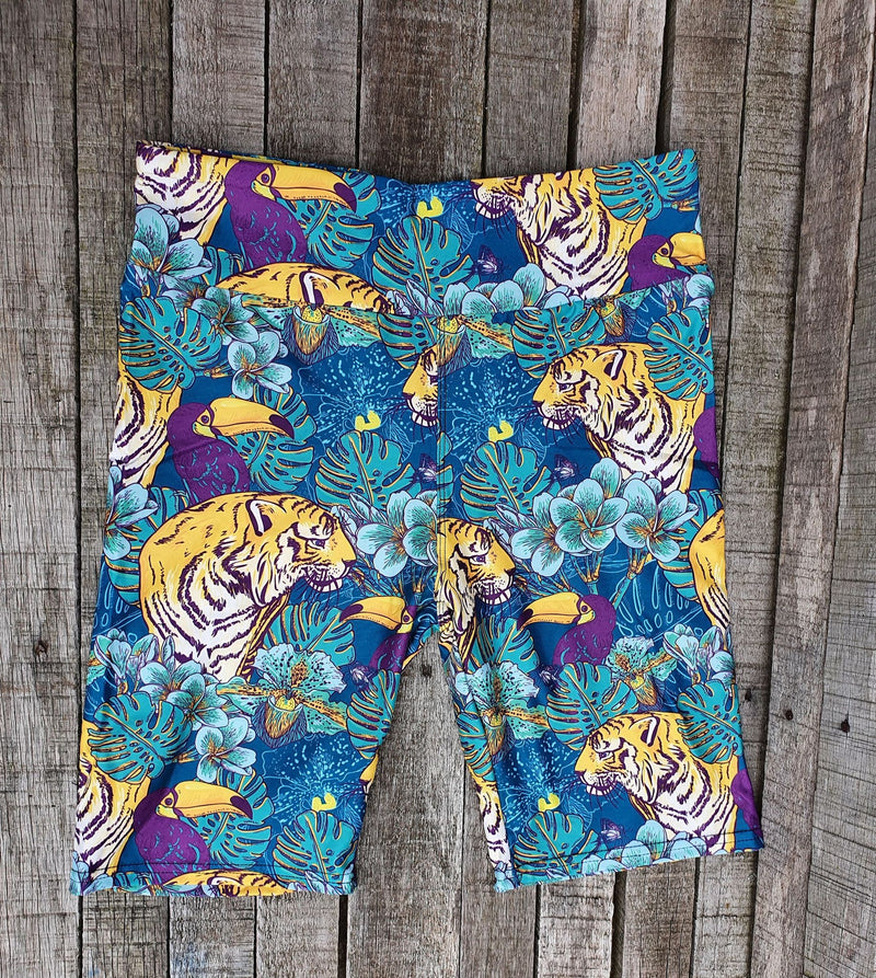 Funky Fit 24/7 Biker Shorts - Tiger Tantastic