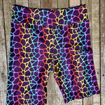 Funky Fit 24/7 Biker Shorts - Rainbow Scales