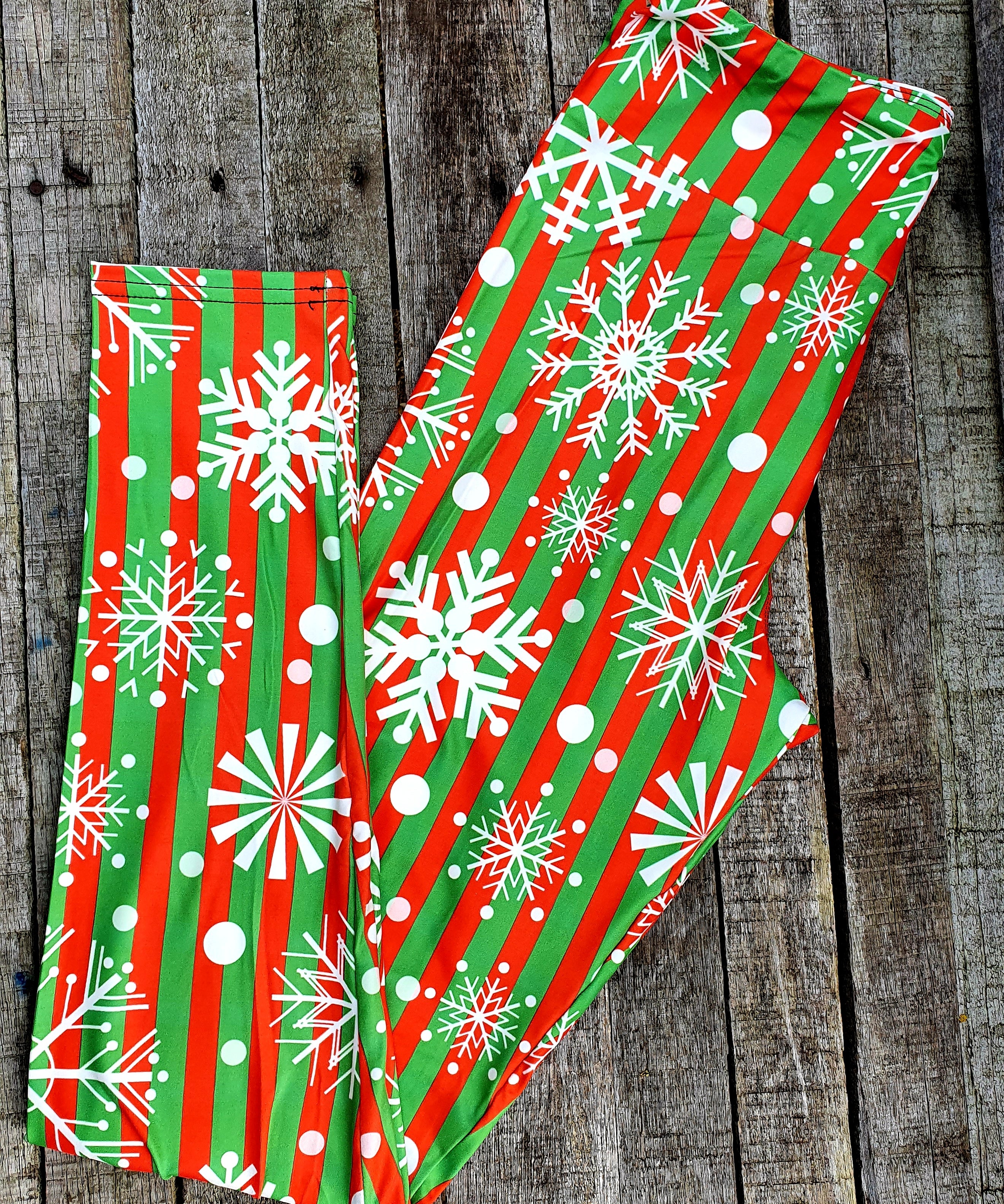 Funky Fit 24/7 Full Length Leggings – Candy Cane Pattern