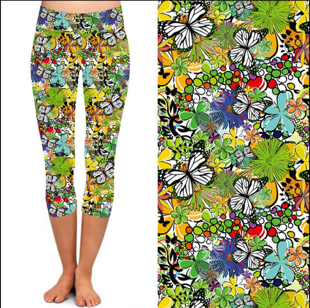 Funky Fit 24/7 Capri Leggings – Flutter Splash